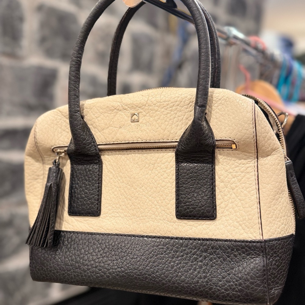 Kate Spade Two-Tone Leather Satchel Bag